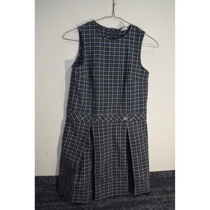 Flynn O'Hara Jumper Dress School Uniform GIRLS 12 12G Gray Blue Yellow  Plaid